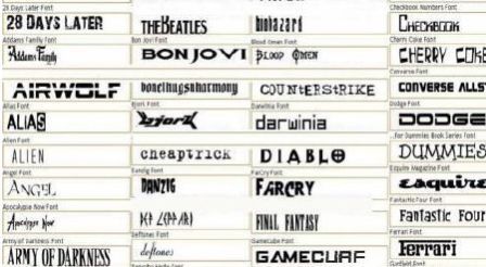 пак шрифтов для PS 360 шрифтов мировых брендов